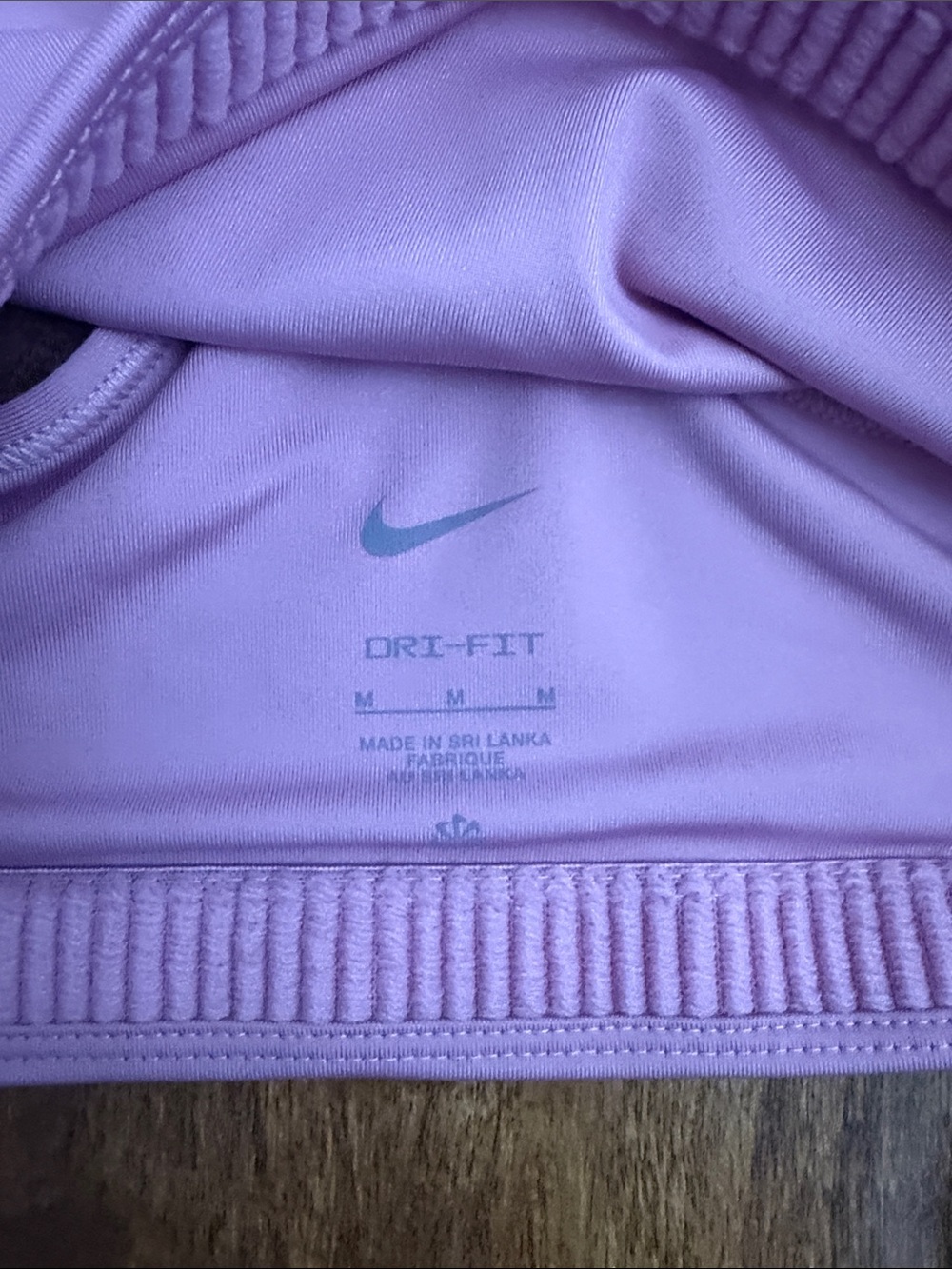 Nike Dusty Pink Athletic Sports Bra with White Swoosh - Picture 7 of 13
